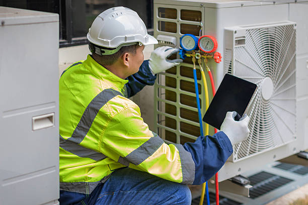 Professional Air Duct Cleaning technician working in Belmont, PA